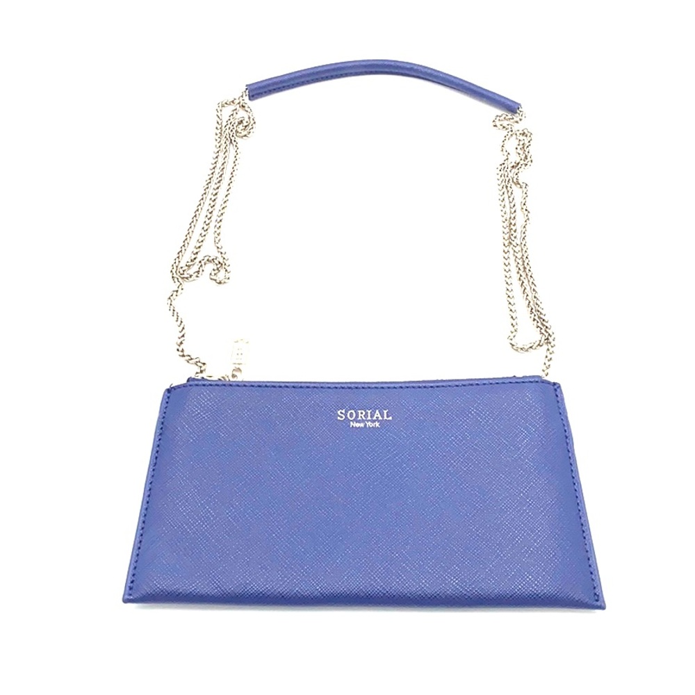 NWOT Sorial Vegan Leather Blue Crossbody Bag